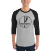 3/4 sleeve raglan shirt
